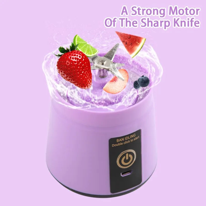 Portable Fruit Juice Blenders Summer Personal Electric Mini Bottle Home USB 6 Blades Juicer Cup Machine for Kitchen