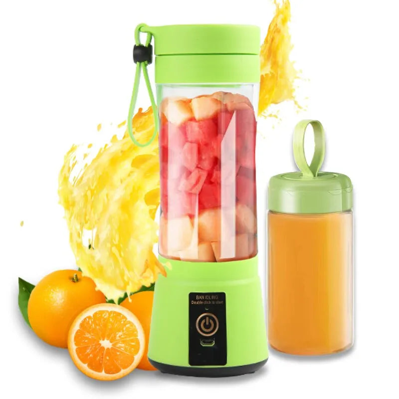 Portable Fruit Juice Blenders Summer Personal Electric Mini Bottle Home USB 6 Blades Juicer Cup Machine for Kitchen